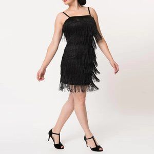 x sold x black flapper dress